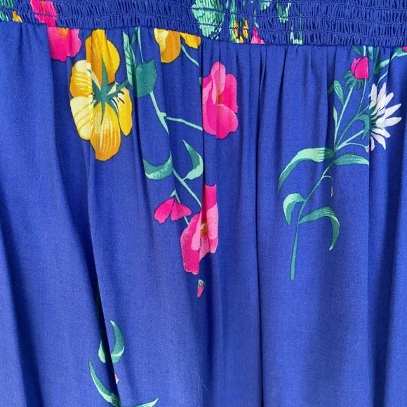 Old Navy Blue Floral Blouse Size Small - Picture 5 of 16